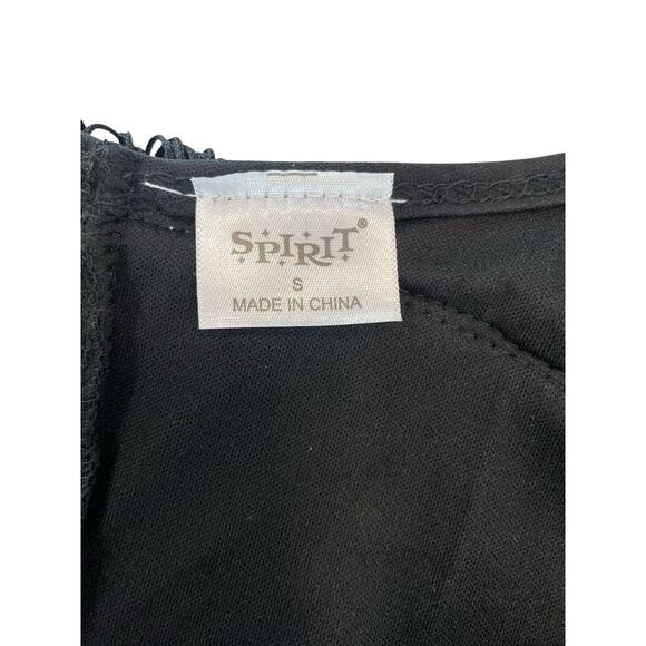 SPIRIT Black Fancy Flappy Halloween Costume Women’s Sz Small Flapper Dress 20's - Picture 9 of 9
